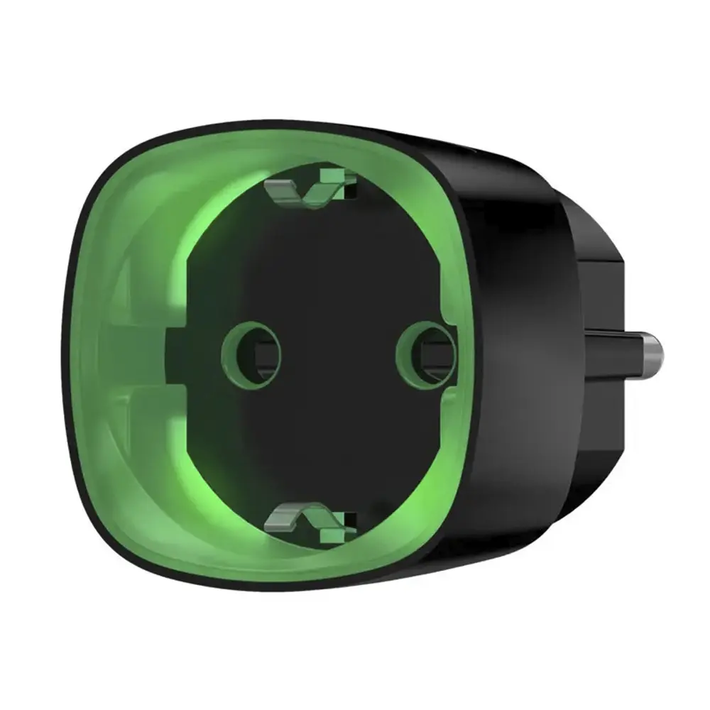 Беспроводная умная розетка со счетчиком энергопотребления Ajax Socket (type F) Jeweller (Black)